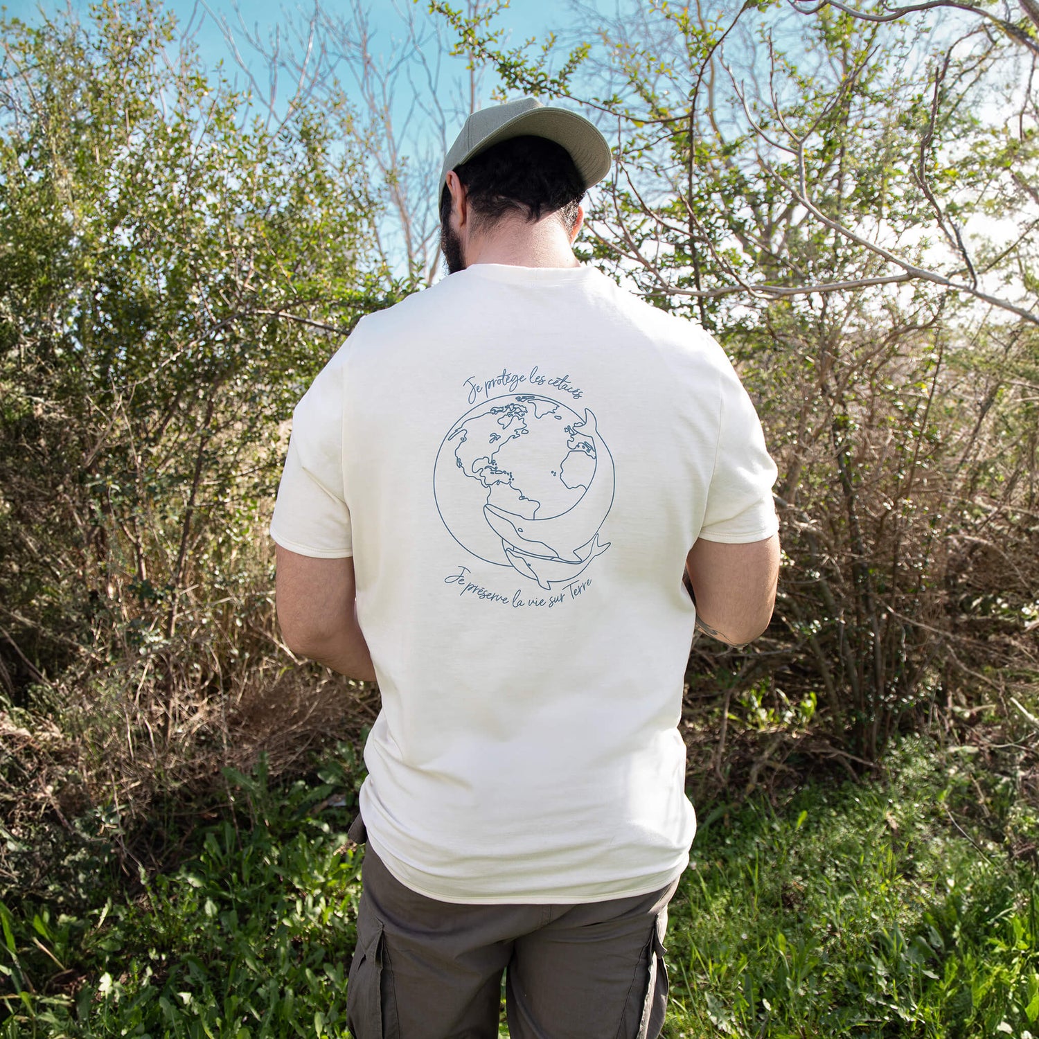 t-shirt comme avant et miraceti pour la protection des baleines et des animaux marins