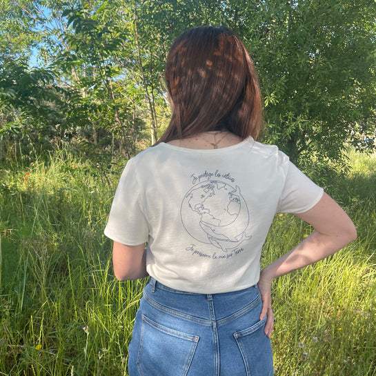 T-Shirt en coton bio Miraceti protection des cétacés et Comme Avant