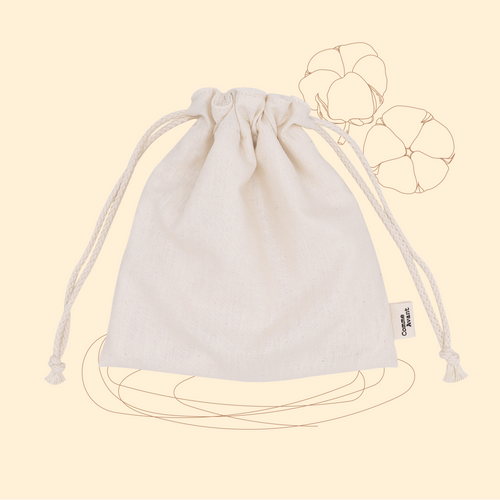 Pochette à savon en coton
