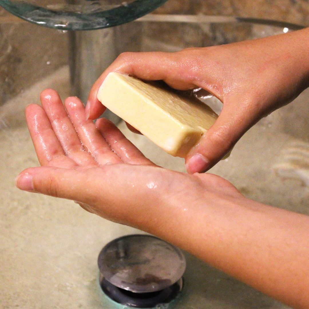 Savon olive comme Avant utilisation 