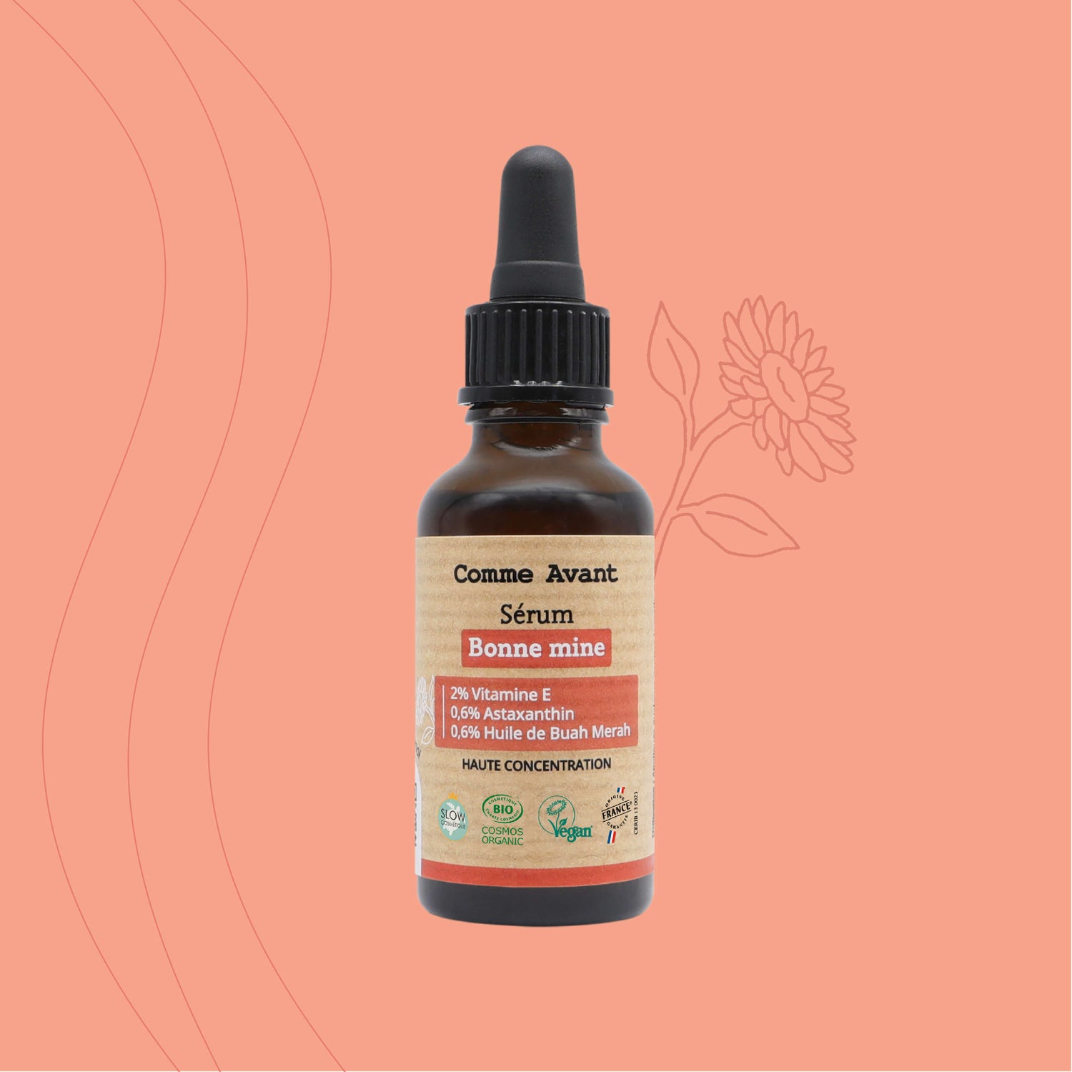 Srum bonne mine bio naturel Vitamine E, Astaxanthine, Buah Merah Srum bonne mine bio naturel Vitamine E, Astaxanthine, Buah Merah