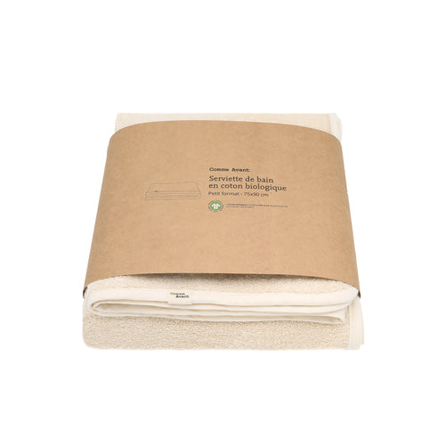 Serviette de bain en coton biologique comme avant