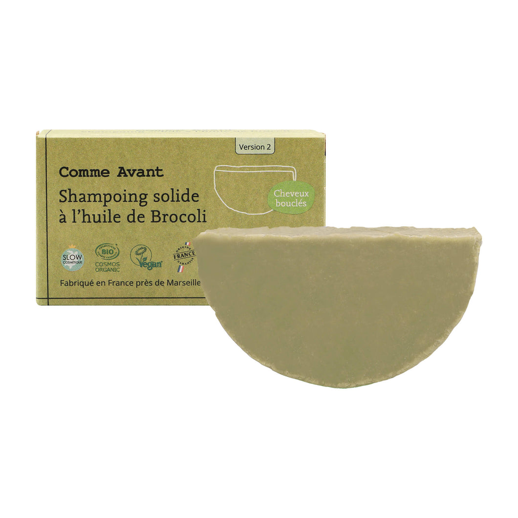 Shampoing à l'huile de brocoli comme avant