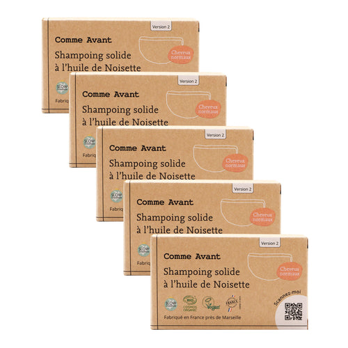 Shampoing solide cheveux normaux à l'huile de noisette - Version 2