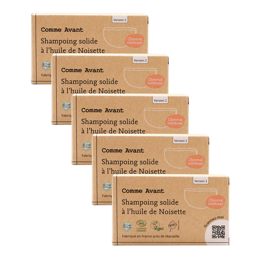 Shampoing solide cheveux normaux à l'huile de noisette - Version 2