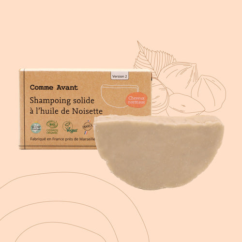Shampoing solide cheveux normaux à l'huile de noisette - Version 2
