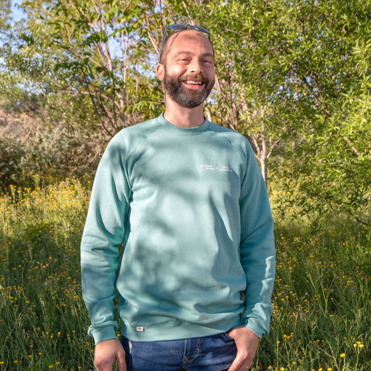 Sweat bleu coton bleu comme avant