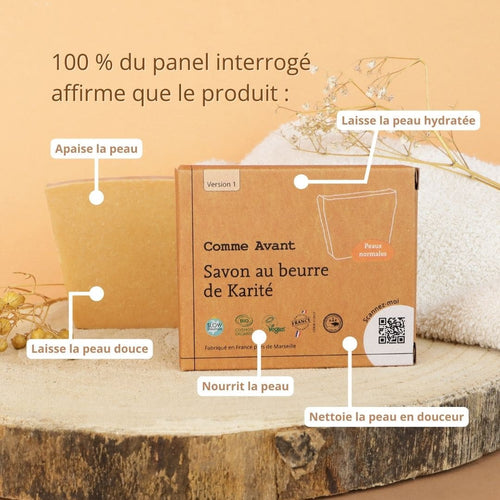 Savon au beurre de karité test consommateurs Comme Avant