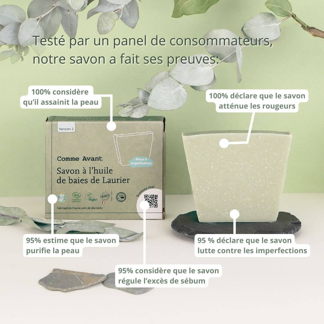 Savon à l'huile de baies de laurier test consommateurs Comme Avant