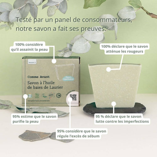 Savon à l'huile de baies de laurier test consommateurs Comme Avant