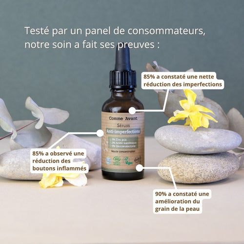 test d'usage sur le sérum anti-imperfections comme avant avis des consommateurs