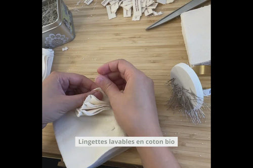 Lot de 5 Lingettes lavables en coton - Version 1