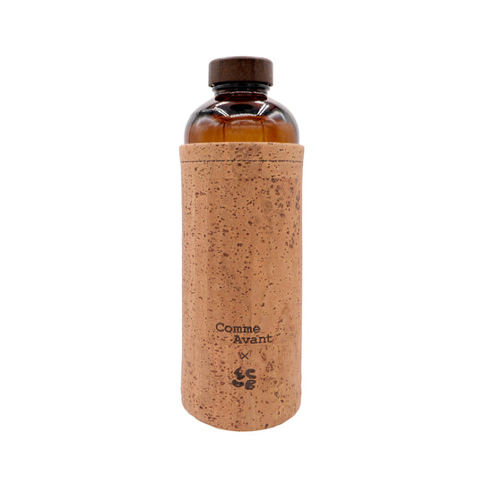Gourde en verre recyclé comme avant