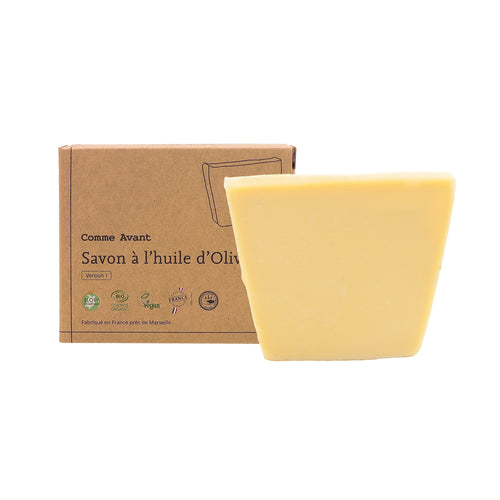 Savon à l'huile d'olive comme Avant