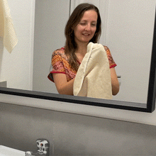 Serviette de bain en coton bio comme avant